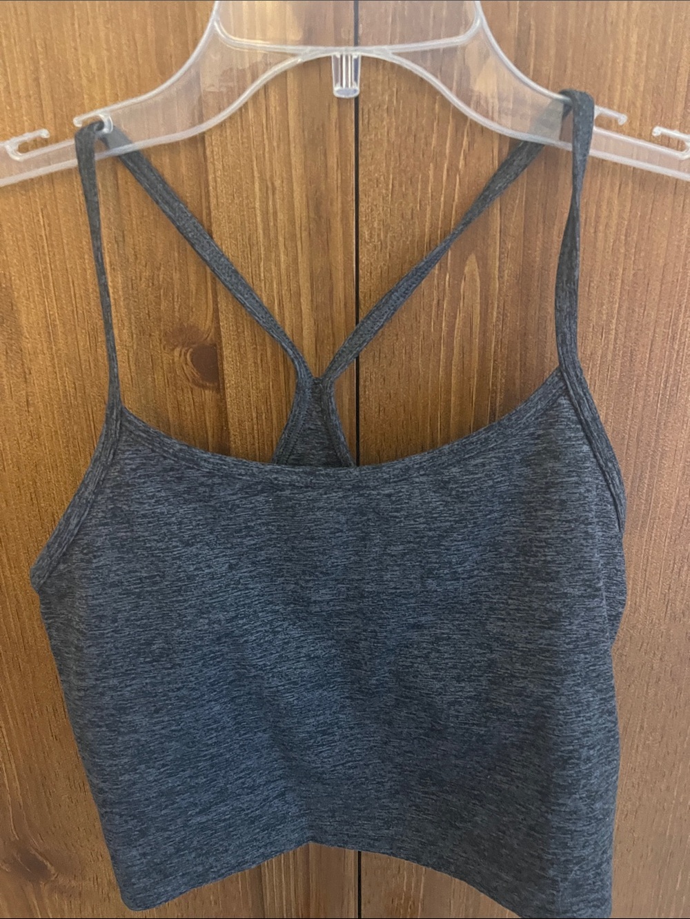 Women’s Charcoal Gray Racerback Crop Camisole